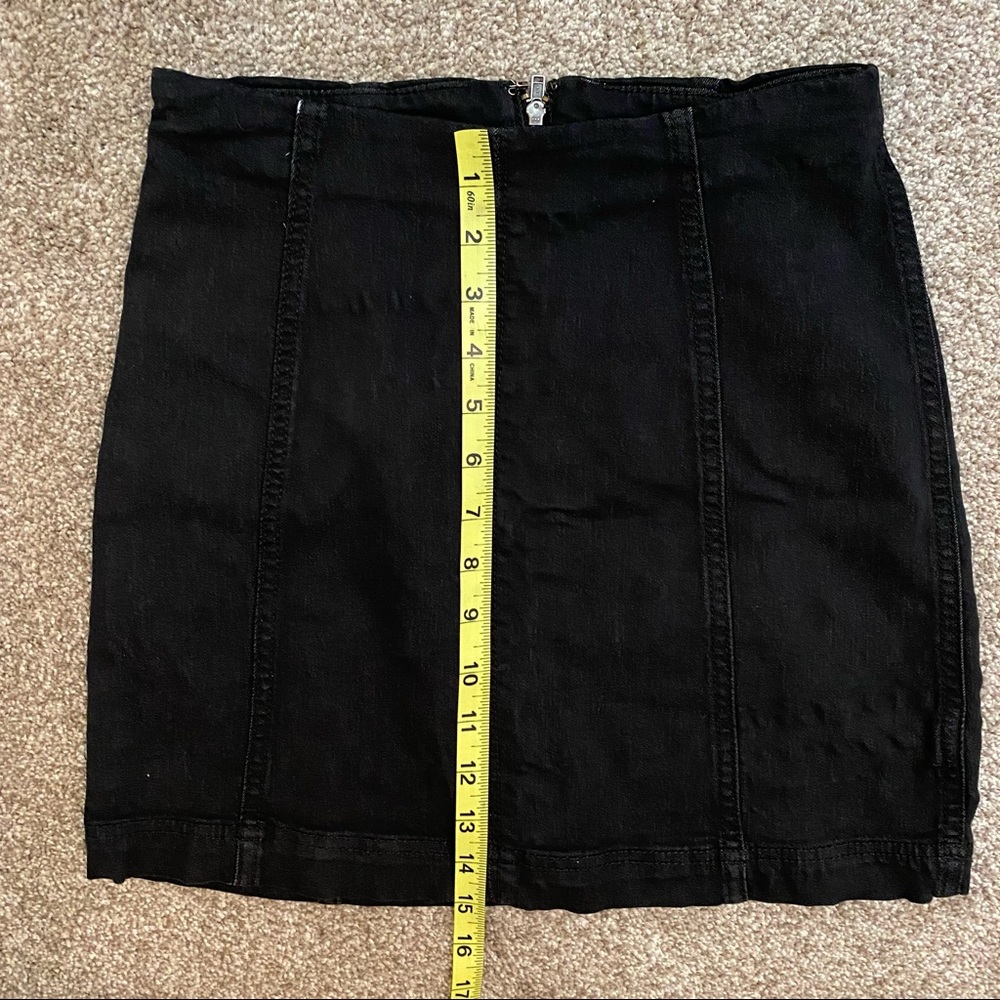 Free People Modern Femme Black Denim Mini Skirt - Picture 8 of 9